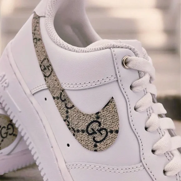 Custom “GG” Monogram AF1’s - Picture 2 of 3